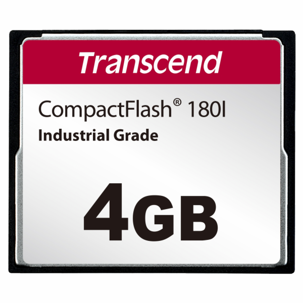 Transcend 4GB INDUSTRIAL TEMP CF180I CF CARD, (MLC) paměť...