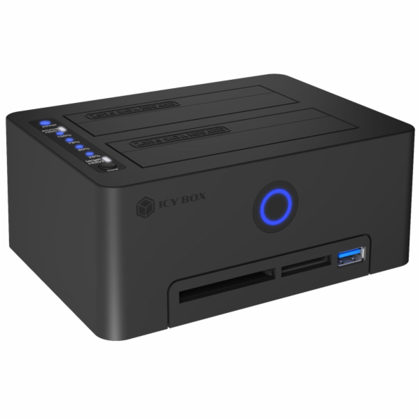 IcyBox IB-1233CL-CR čtečka karet 2x 2,5/3,5 SSD/HDD