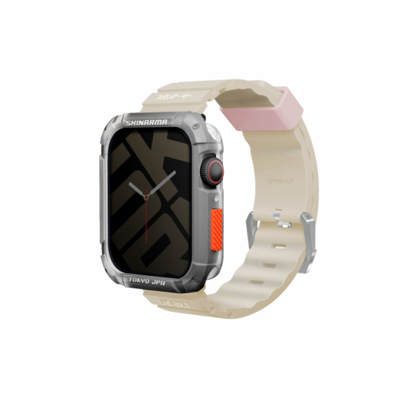 Řemínek Skinarma Shokku Apple Watch 45/44/42 mm béžová/bé...