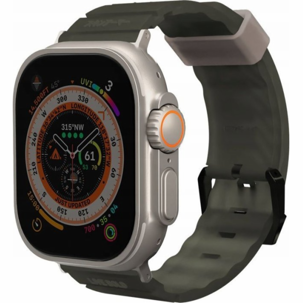 Řemínek Skinarma Shokku Apple Watch 49/45/44 mm olivová/t...