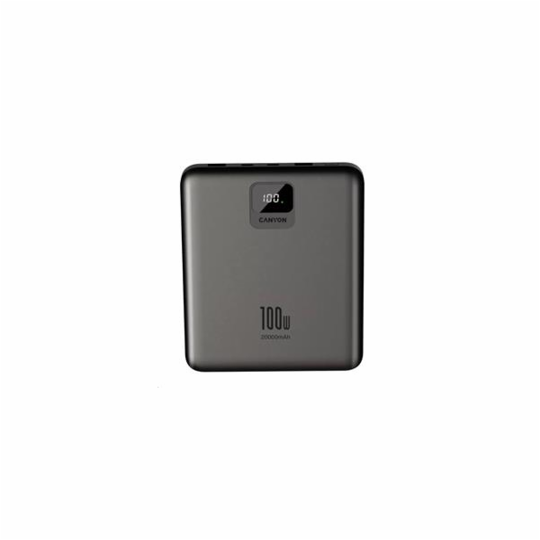 CANYON Power Bank PB-2008, 20000mAh, tmavě šedá