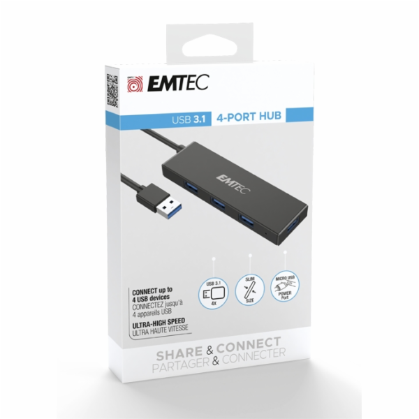Emtec Hub Ultra Slim USB 3.2 4portový