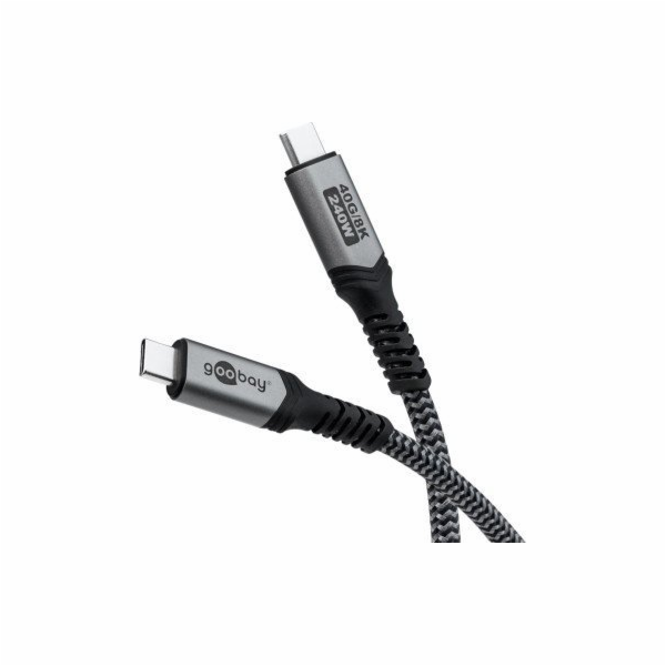 Goobay Kabel USB-C™ s textilním krytem, USB4™, 240 W, 40 ...