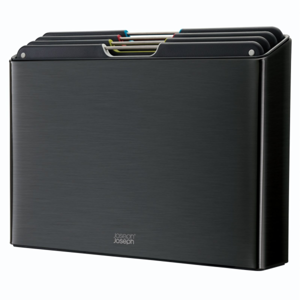 Joseph Joseph Folio SAteel 4-pc Chop.Board Set w.Black SS...