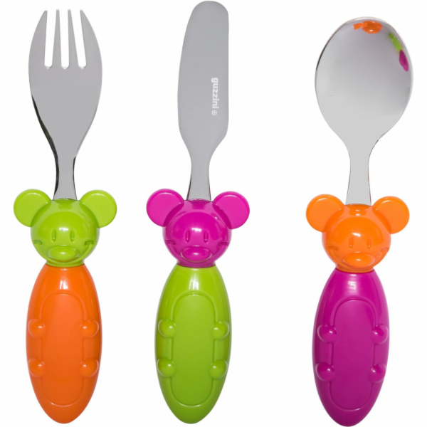 Guzzini TIP TOP TAP Mini 3 Pcs. Cutlery Set w. Case Asstd...