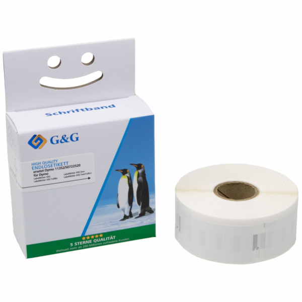 G&G Etiketten 25mm x 54mm sw-ws Komp. m. Dymo 11352/ s072...