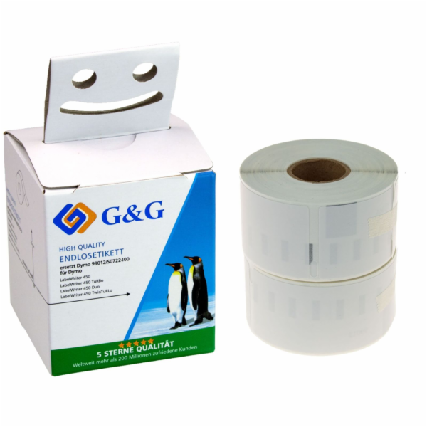 G&G Etiketten 36mm x 89mm sw-ws Komp. m. Dymo 99012/ s072...