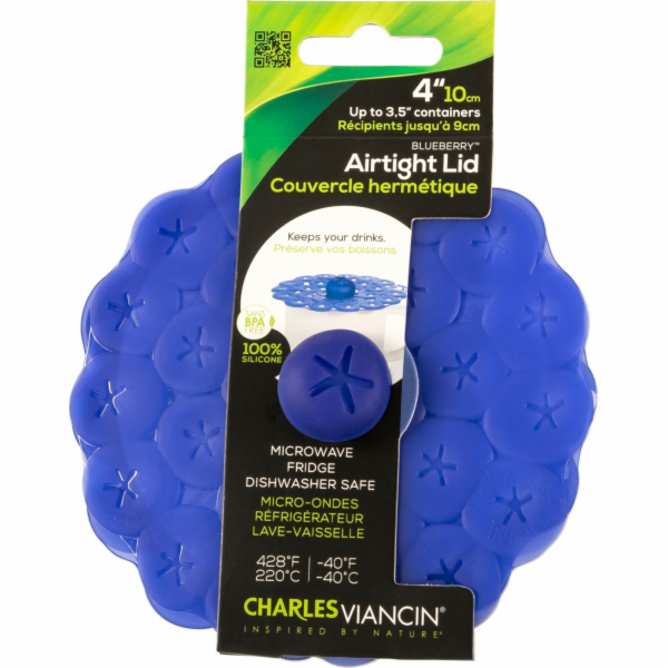Charles Viancin BERRIES 12 cm 2 Silicone Drink Covers Blue