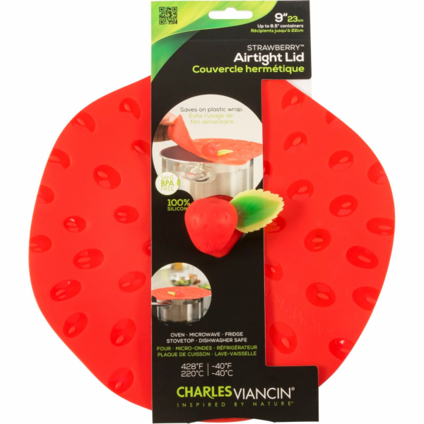 Charles Viancin BERRIES 23 cm Silicone Lid red