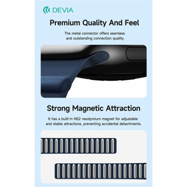 Deví řemínek Deluxe Magnetic Fiber Watch Band 44/45/46mm ...