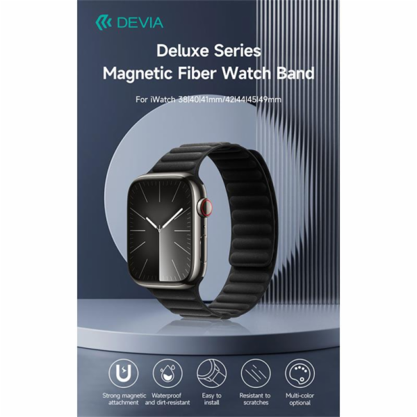 Deví řemínek Deluxe Magnetic Fiber Watch Band 44/45/46mm ...