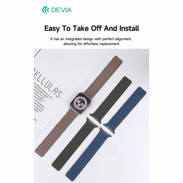 Deví řemínek Deluxe Magnetic Fiber Watch Band 44/45/46mm ...