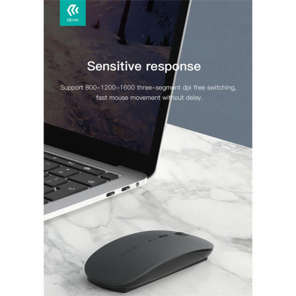 Deví myš Lingo Series 2.4G+Wireless Dual Mode Mouse - Gray
