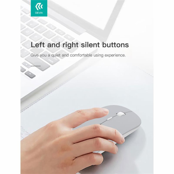Deví myš Lingo Series 2.4G+Wireless Dual Mode Mouse - Silver