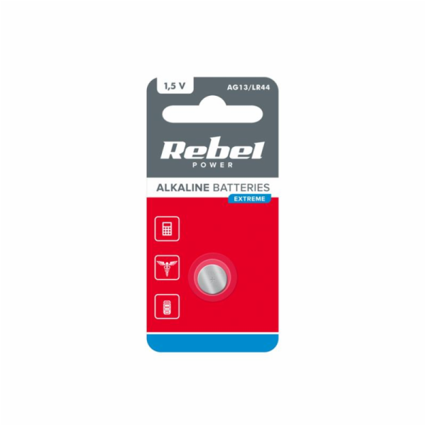 Baterie AG13/LR44 REBEL Extreme 1ks / blistr BAT0193