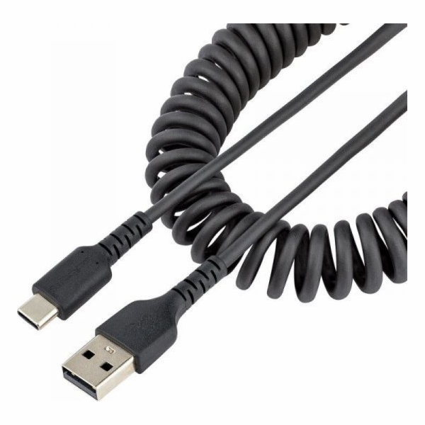 StarTech.com 3ft (1m) USB A to C Charging Cable, Coiled H...