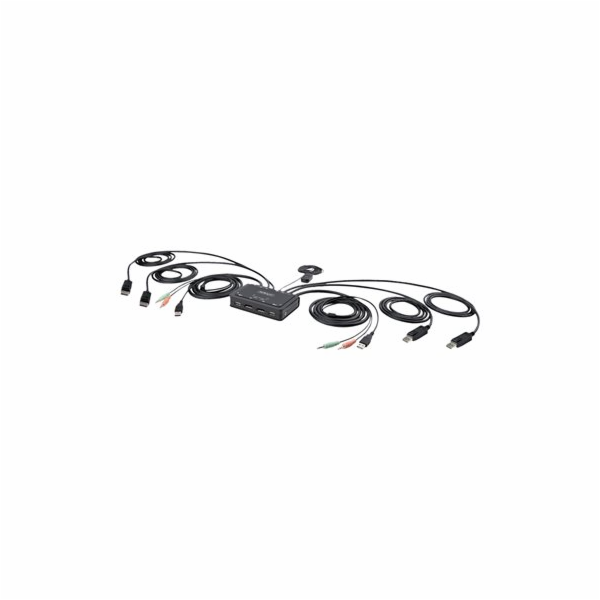 StarTech.com 2-Port Dual-Monitor DisplayPort Cable KVM Sw...