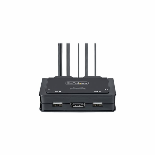 Startech 2-Port USB-C Cable KVM Switch, 4K 60Hz DisplayPo...