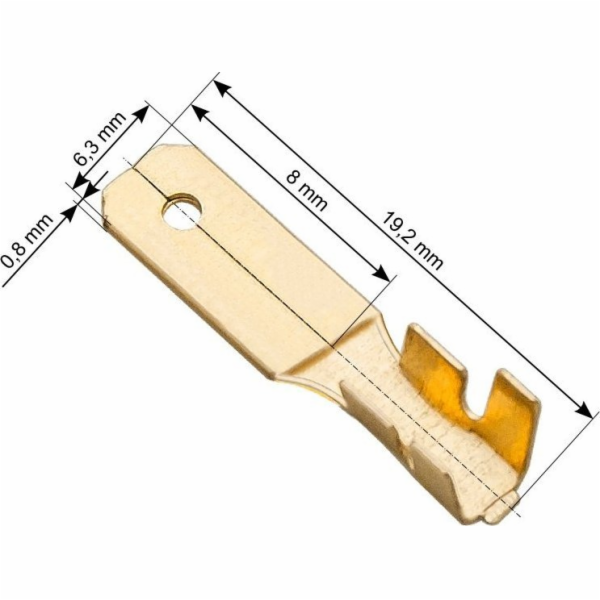 Konektor faston neizolovaný 6.3mm  1.0-2.5mm
