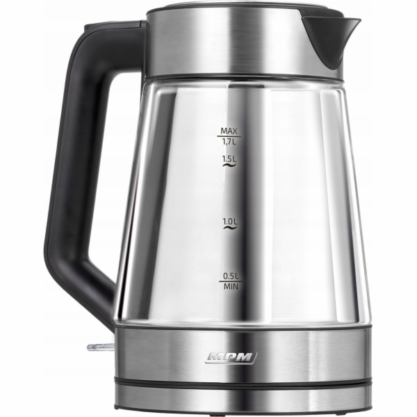 MPM MCZ-122 elektrická konvice 1,7 l 2200 W Černá, Nerezo...
