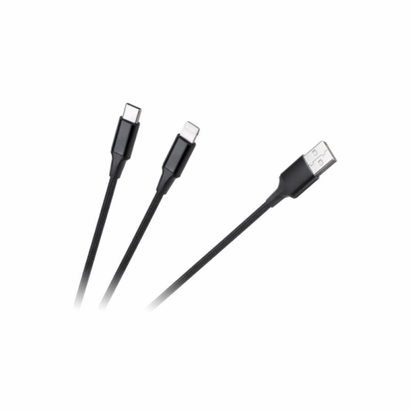 Kabel CABLETECH KPO3944 USB - USB-C/Lightning 1m Black