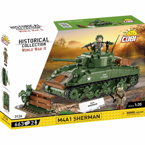 M4A1 Sherman 663 bloků Cobi Klocki