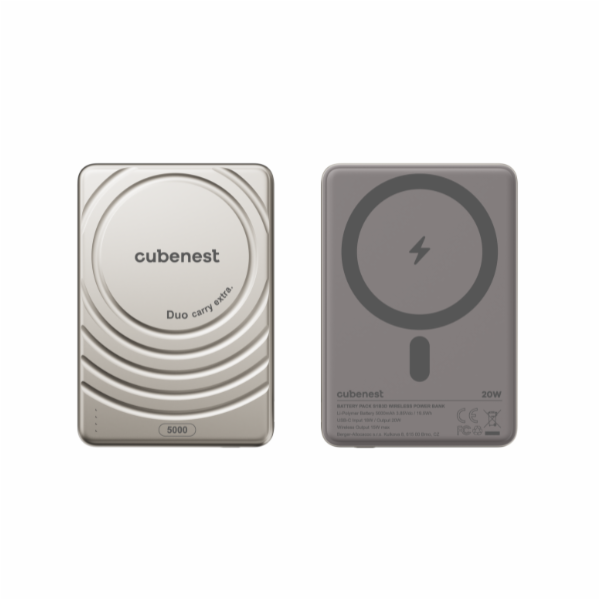Cubenest Magnetická bezdrátová powerbanka SlimDual 5000 m...