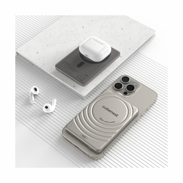 Cubenest Magnetická bezdrátová powerbanka SlimDual 5000 m...