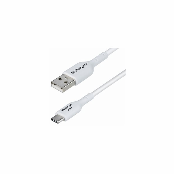 StarTech.com 2m (6.6ft) White USB-A to USB-C Charging Cab...