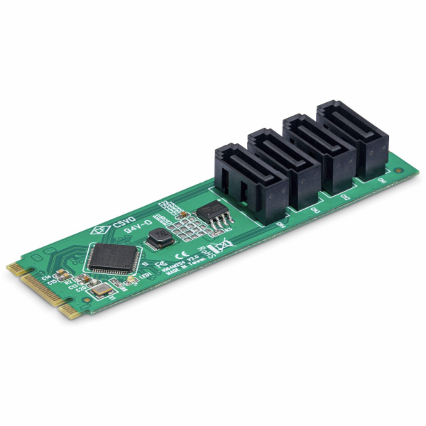 StarTech.com 4-Port M.2 to SATA Adapter Card, M.2 PCIe 3....