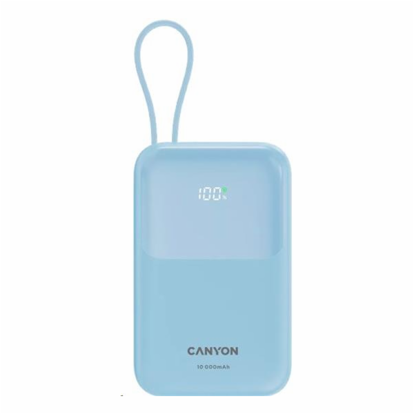 CANYON Power Bank PB-101, 10000mAh PD22.5W, Blue