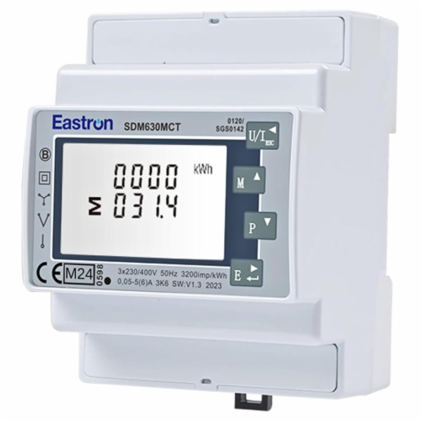 Eastron SDM630MCT-MODBUS-MID, Modbus elektroměr, 1/5A vst...