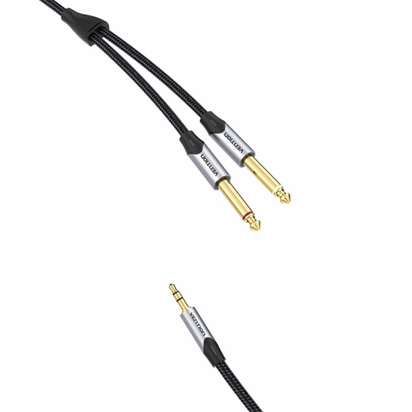 Audio kabel mini jack 3,5 mm na 2x jack 6,35 mm samec Ven...