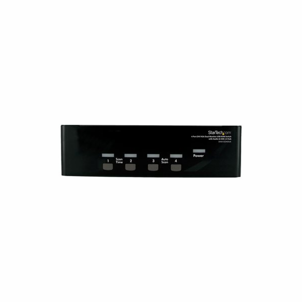 StarTech.com 4 Port DVI VGA Dual Monitor KVM Switch USB w...