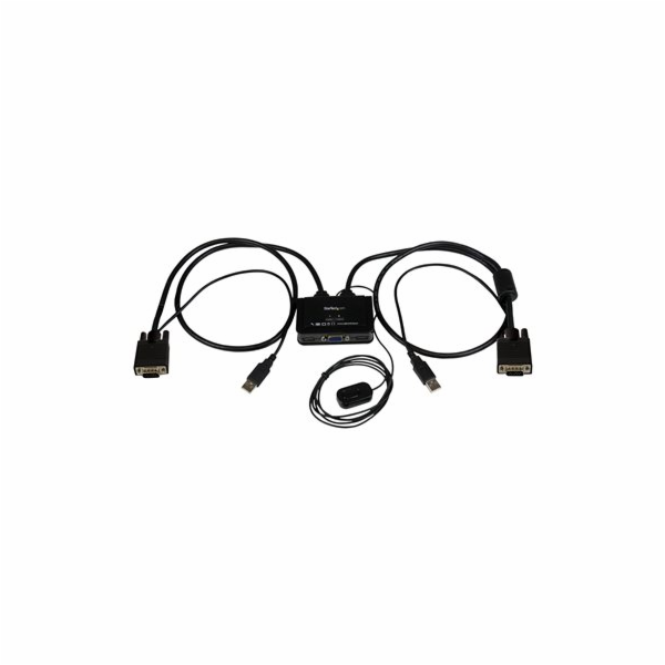 StarTech.com 2 Port USB VGA Cable KVM Switch - USB Powere...