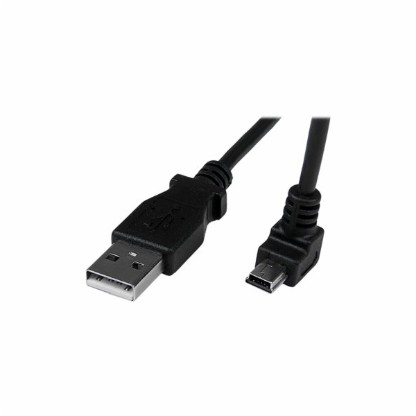 StarTech.com Down Angle Mini USB Cable - 2m - Black - USB...
