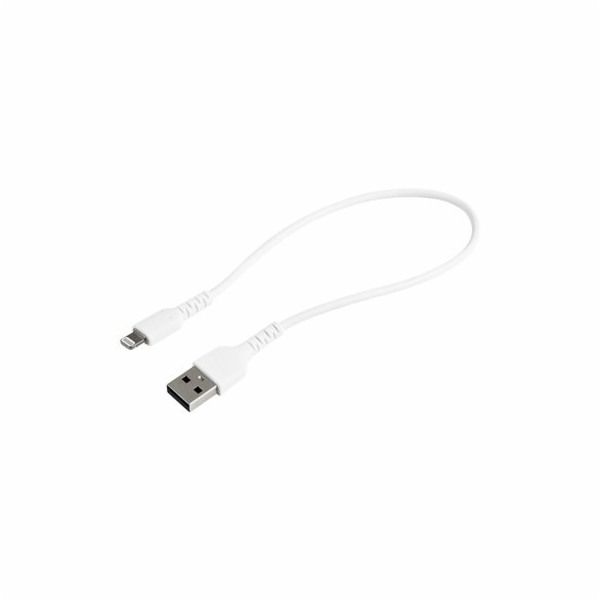 StarTech.com 12 in(30cm) Durable White USB-A to Lightning...