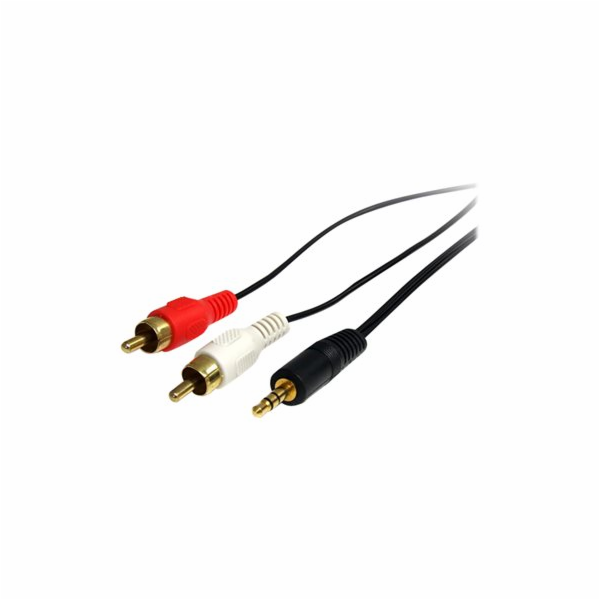 StarTech.com 3 ft Stereo Audio Cable - 3.5mm Male to 2x R...