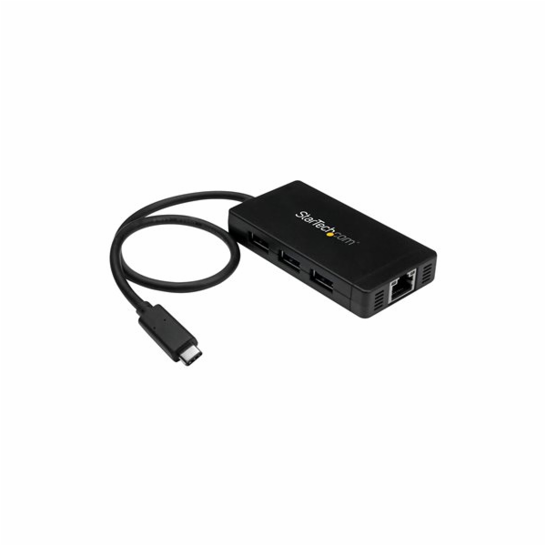 StarTech.com 3 Port USB C Hub with Ethernet - USB-C to 3x...