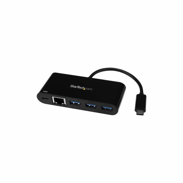 StarTech.com 3 Port USB-C Hub with Gigabit Ethernet & 60W...