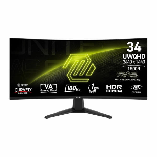 MSI MAG/346CQ/34"/VA/wQHD/180Hz/1ms/Černá/3R