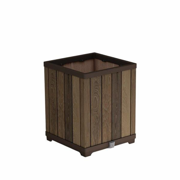 Květináč Keter Deco Square Tall walnut