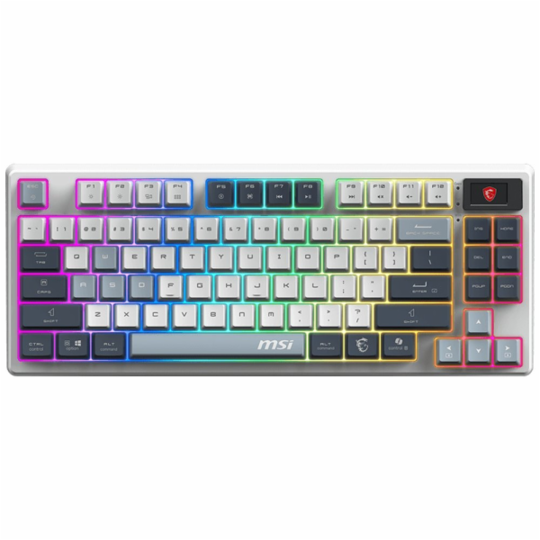 MSI herní klávesnice FORGE GK600 TKL Sky/ bezdrátová 2,4G...