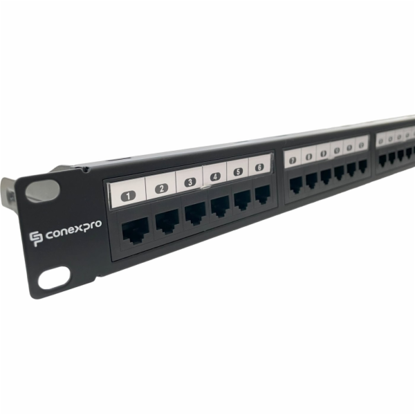 Conexpro 19" patch panel UTP, CAT6A, 24 portů, 1U