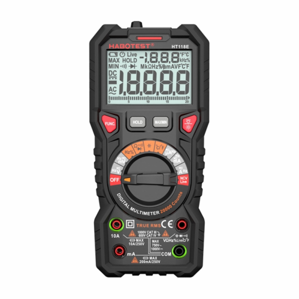 Habotest HT118E Univerzální digitální multimetr True RMS NCV