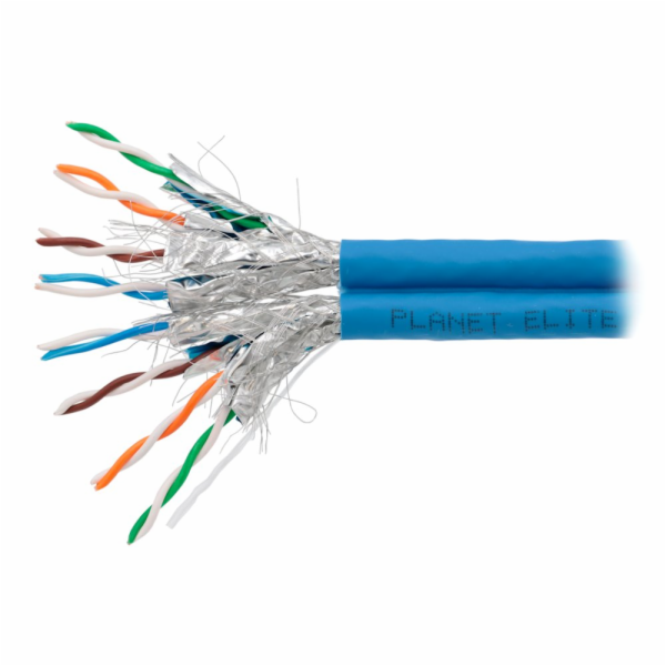 PLANET kabel SFTP, drát, Cat 6A, 4p, 500MHz, LS0H, TWIN s...