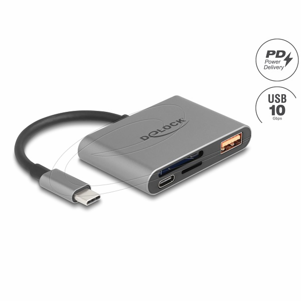 Delock Čtečka karet USB-C pro paměťové karty SD a Micro S...