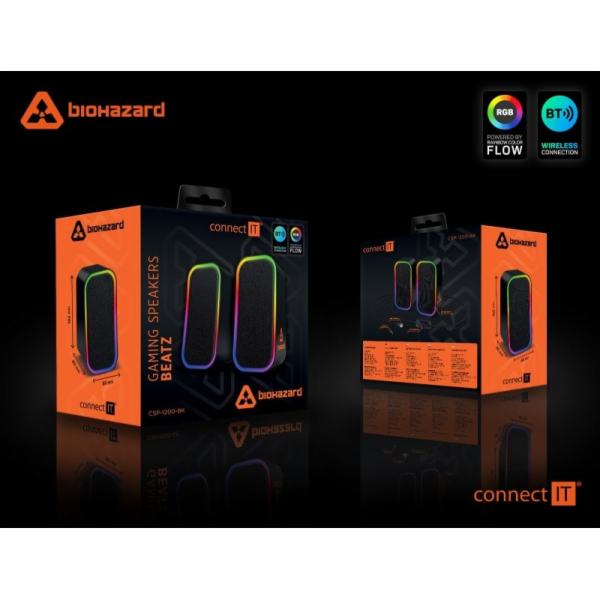 CONNECT IT BIOHAZARD PC reproduktory s připojením AUX+BT ...