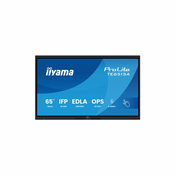 65" iiyama TE6515A-B1AG:IPS,4K,EDLA,NFC
