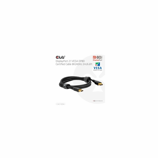 Club3D Kabel DisplayPort 2.1 na DisplayPort 2.1, VESA DP8...